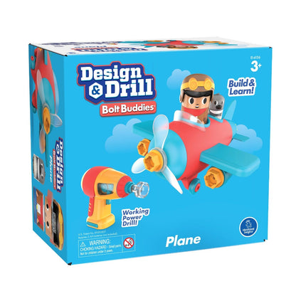 Design and Drill Bolt Buddies Plane, Design and Drill Bolt Buddies Plane,learning resources,construction toys,construction play set, Design and Drill Bolt Buddies Plane,Introducing the Design & Drill Bolt Buddies Plane, a captivating and educational toy that combines imaginative play with the development of fine motor skills. Watch your child's creativity take flight as they snap together the pieces of the plane and use theIntroducing the Design & Drill Bolt Buddies Plane, a captivating and educational toy 