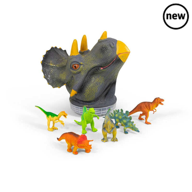 Dinosaur Triceratops Head Tub Large, Dinosaur Triceratops Head Tub Large,,animal figure tubs,children's toys,children's imaginative play ideas, Dinosaur Triceratops Head Tub Large,Dinosaur Triceratops Head Tub Large Bring the ancient world of dinosaurs to life with the Dinosaur Triceratops Head Tub! This impressive, highly detailed triceratops head not only serves as a captivating display piece but also functions as a practical storage tub. With its sharp teeth, textured skin, andDinosaur Triceratops Head T