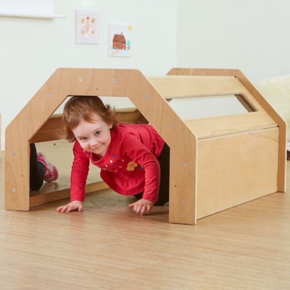 Discovery Tunnel, Discovery Tunnel,outdoor play equipment,Nursery outdoor play equipment,Early years outdoor play equipment,nurseries schools nursery, Discovery Tunnel,Our multi use Wooden Activity Tunnel includes two blackboards, two perspex panels and one mirror panel. Perfect for younger children with just enough challenge when crawling under or over. The Wooden Activity Tunnel is made from a material called Duraply. This is an ultra-durable panel for outdoor use in the most deman,Discovery TunnelOur mul