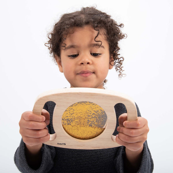 Easy Hold Glitter Panel Set - Pk3, Easy Hold Glitter Panel Set - Pk3,Easy hold glitter panels set,sensory glitter panels,easy hold sensory resources,baby sensory resources, Easy Hold Glitter Panel Set - Pk3,The Easy Hold Glitter Panel Set is a captivating sensory resource for young children, featuring three solid rubberwood frames, each containing a vibrant glitter-filled panel in purple, silver, and gold. The easy-to-grip handles make these panels effortless for little hands to hold, twist, and turn, allow