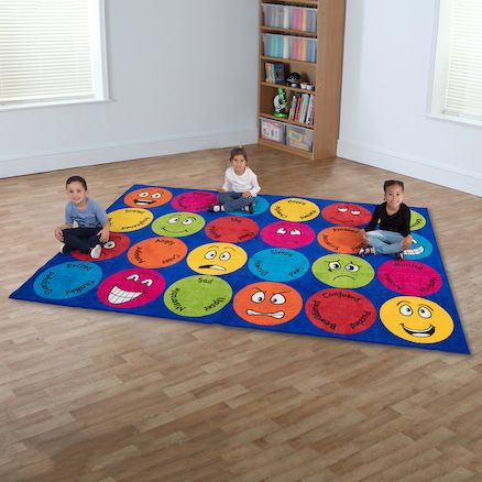 Emotions Interactive Rectangular Carpet, Emotions Interactive Rectangular Carpet,Emotions resources,classroom resources,classroom ASD resources,ASD resources,school equipment supplier, Emotions Interactive Rectangular Carpet,The highly visual Emotions Interactive Rectangular Carpet incorporates 12 different emotional feelings and expressions with keywords to encourage group discussion during class time. Children can choose an expression to sit on during reading and group lessons. The Emotions Interactive Re