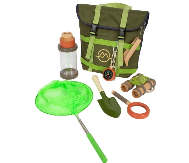 Explorer's Backpack, Explorer's Backpack,Forest School Toys,Gardening Toys,Forest School Den Making,Forest school den kit,Den making Kit,Early years den making kits,The Den Kit company, Explorer's Backpack,For young adventurers with a love for the great outdoors, this Explorer’s Adventure Backpack is the perfect companion. Designed with durability and practicality in mind, it’s packed with everything budding explorers need to make the most of every nature walk, hike, or backyard discovery. This set includes