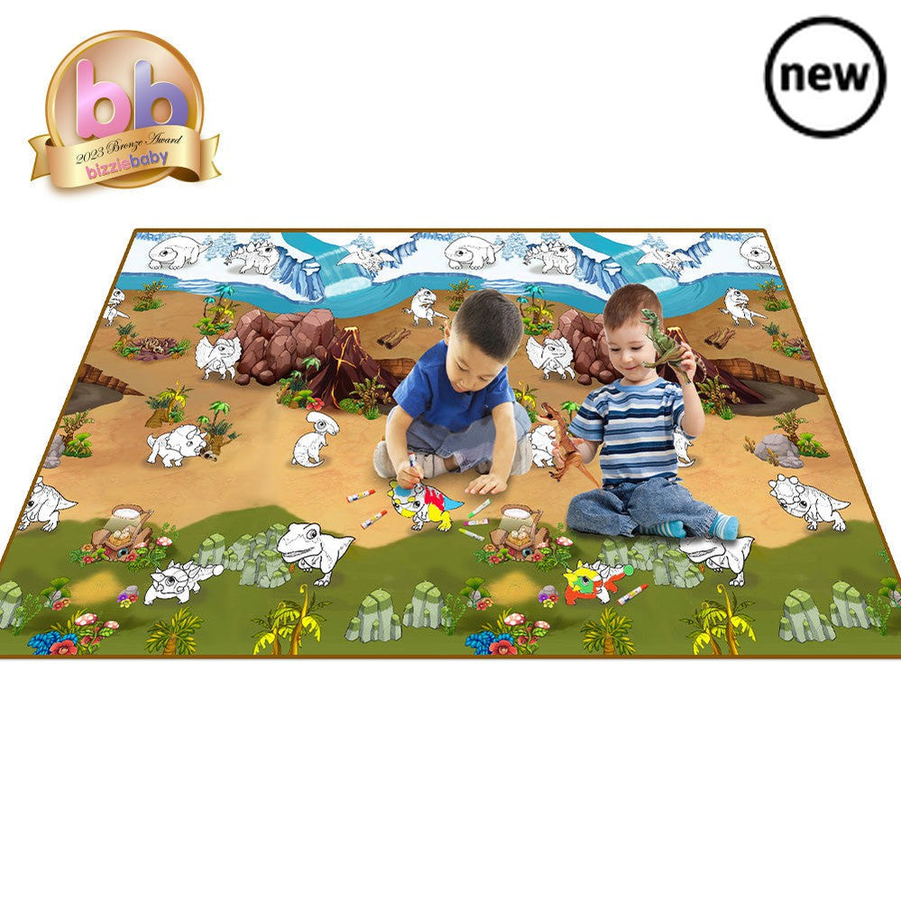 Extra Large Colour and Wipe Dinosaur Play Mat (200 x 120cm), , Extra Large Colour and Wipe Dinosaur Play Mat (200 x 120cm),These exceptionally eye-catching, Right Start Award-winning play mats have been designed to stimulate imaginative play in toddlers and children of all ages, with stunningly sharp, anti-smudge colourfast printing in vibrant colours. This new edition to our ever popular mats range adds an exciting new dimension toThese exceptionally eye-catching, Right Start Award-winning play mats have b