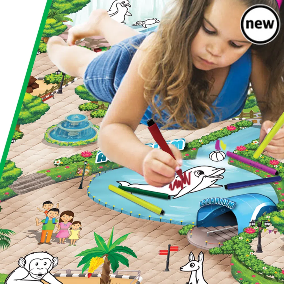 Extra Large Colour and Wipe Zoo Play Mat (200 x 120cm), , Extra Large Colour and Wipe Zoo Play Mat (200 x 120cm),Exceptionally eye-catching colour and wipe playmats, have been designed to stimulate imaginative play in toddlers and children of all ages, with stunningly sharp, anti-smudge colourfast printing in vibrant colours.This new edition to our ever popular mats range adds an exciting new dimension to children’s play.Exceptionally eye-catching colour and wipe playmats, have been designed to stimulate im