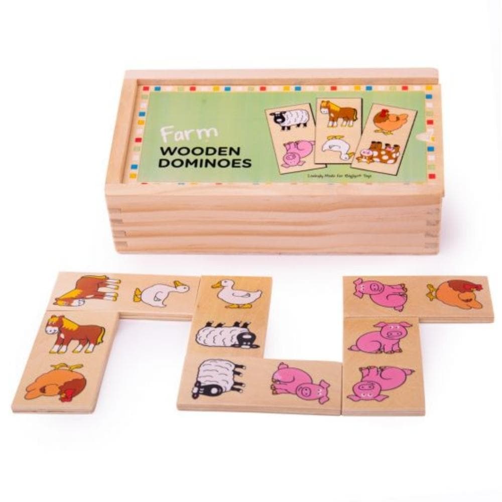 Farm Dominoes, Farm Dominoes,Wooden Dominoes,Bigjigs Domino game,Wooden toys,children's wooden toys,sensory toys,bigjigs toys, Farm Dominoes,Farm Dominoes Introduce your little one to the classic game of dominoes with a charming twist—Farm Dominoes! These brightly coloured, chunky wooden dominoes feature adorable farm animal illustrations and are perfectly sized for little hands to pick up and play. Ideal for children agedFarm Dominoes Introduce your little one to the classic game of dominoes with a charmin