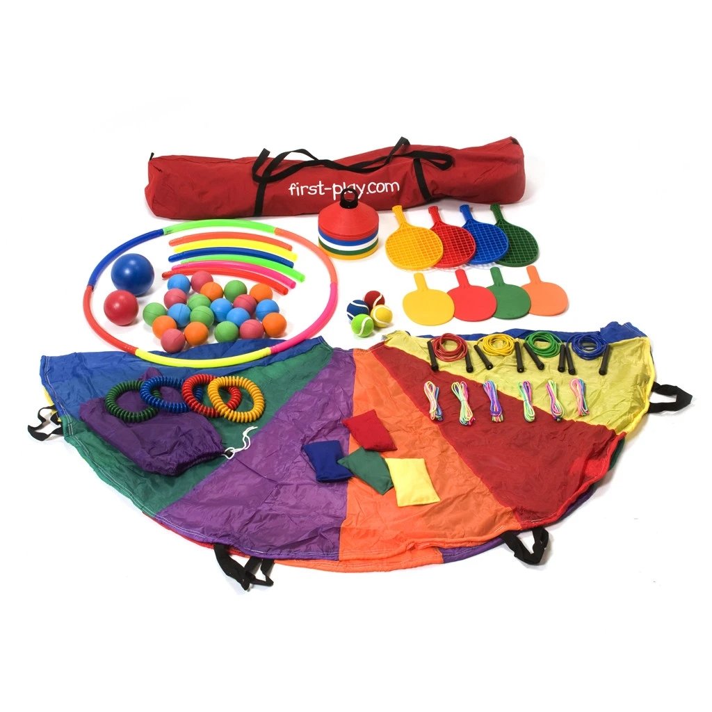 First Play Deluxe Bag, First Play Deluxe Bag,Primary School sports equipment,school sports equipment vouchers,school playground play equipment, First Play Deluxe Bag,Introducing the First Play Deluxe Bag - the ultimate selection of fun and colourful play items that will take playtime to a whole new level of excitement! Designed for all ages and perfect for teaching fundamental skills, this bag is a must-have for any classroom or recreational space.Packed with a whopping 105 pieces ,FirstIntroducing the Firs