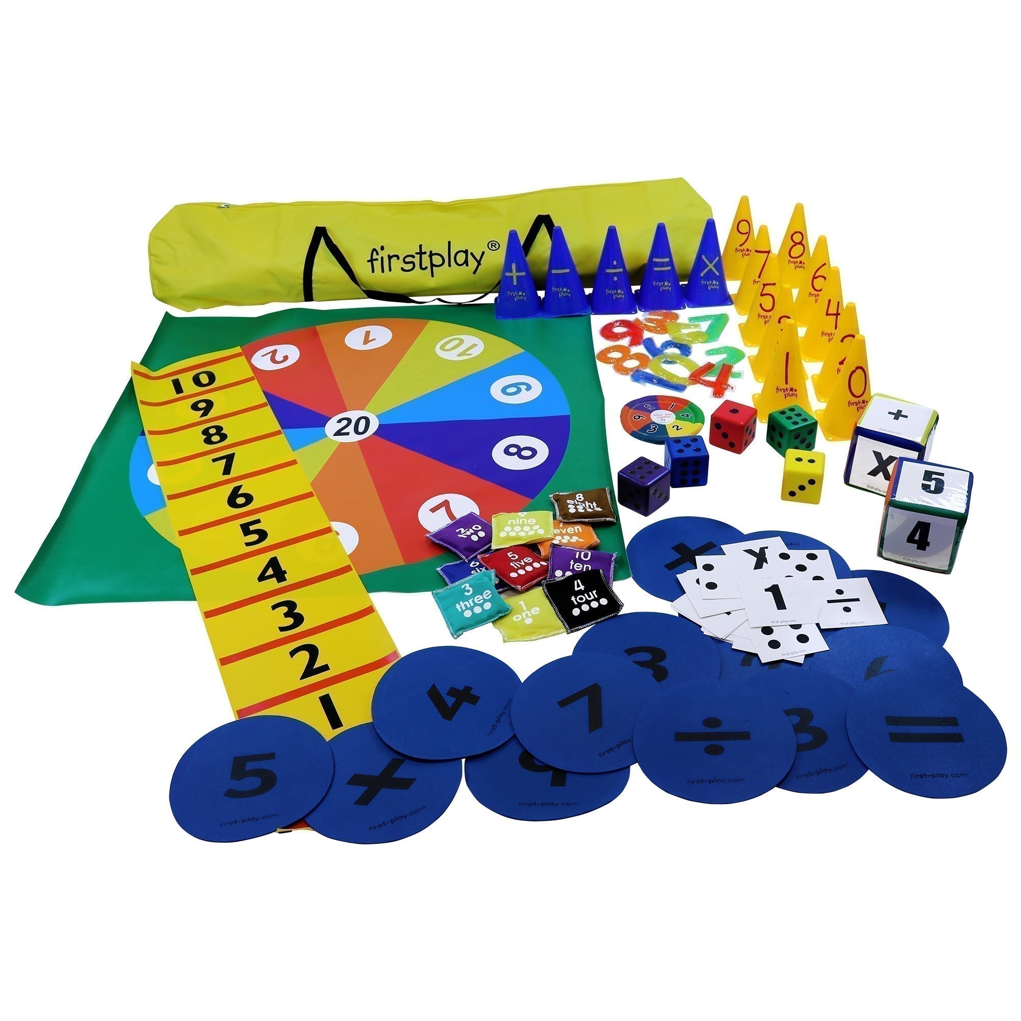 First play Mega Maths Pack, First play Mega Maths Pack,First play Maths Activity Chest,Games Activity Kit,PLAYGROUND AND SENSORY BALL PACKS,school playground play equipment, First play Mega Maths Pack,The First play Mega Maths Pack is the perfect tool to make learning basic numeracy skills a fun and engaging experience for children. This interactive class pack includes a selection of items that can be used to play a variety of fun games while learning key math concepts.Designed to be both fun and educationa