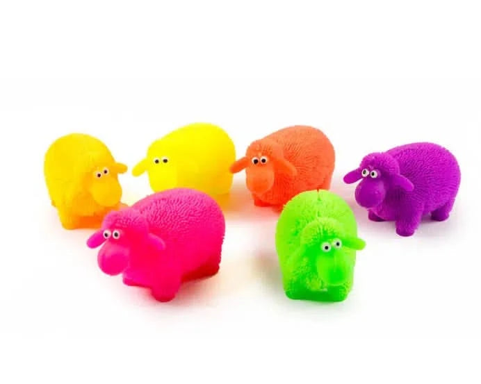 Flashing Sheep Puffer Toy, Flashing Sheep Puffer Toy, Flashing puffer toys,puffer toys, Children's puffer toys,puffer sheep, Flashing Sheep Puffer Toy,Air-filled puffer sheep toy with light-up flashing insides. Knock the Flashing Sheep Puffer Toy against a surface and it will start flashing from the inside, with the colourful lights causing his body to glow. Its body is covered with short and stretchy tendrils too, with key features raised to make them stand out.Air-filled puffer sheep toy with light-up fla