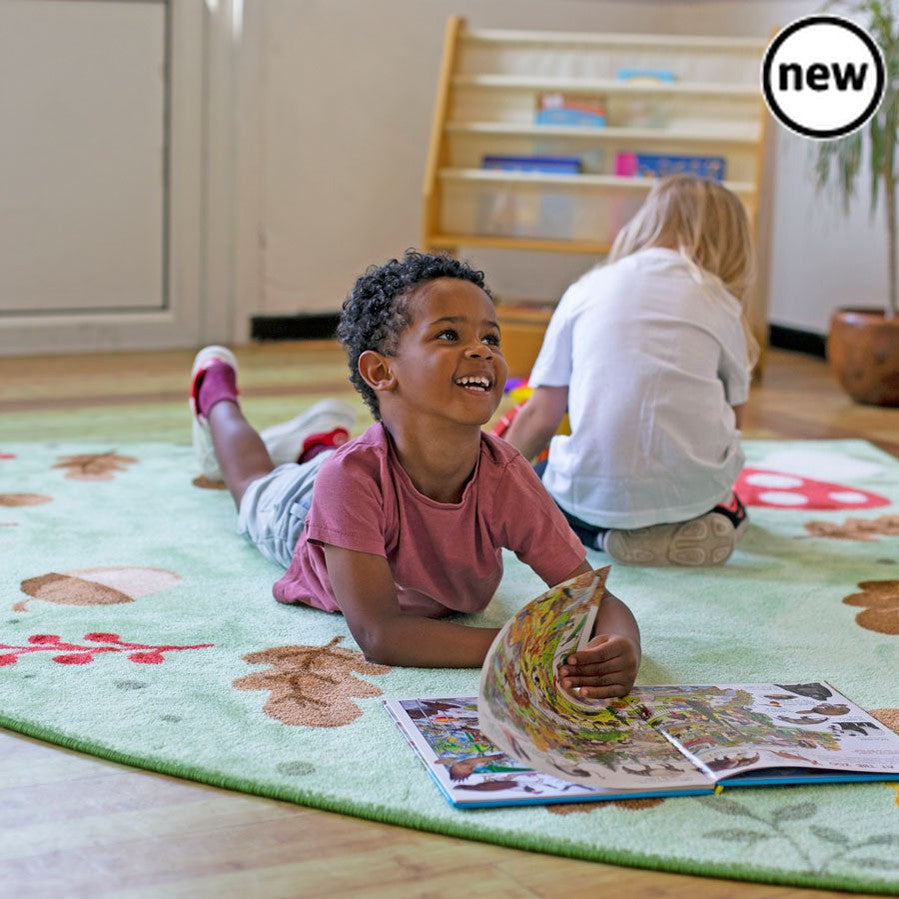 Forest Friends Corner Placement Carpet, Forest Friends Corner Placement Carpet,Classroom carpet,classroom rugs,classroom placement carpets, Forest Friends Corner Placement Carpet,The Forest Friends Corner Placement Carpet is a neutral carpet that is perfect for creating a calm atmosphere in the classroom, as well as promoting quiet time and child wellbeing. Forest Friends Corner Placement Carpet Distinctive and brightly coloured, child friendly designs Designed to encourage learningThe Forest Friends Corner