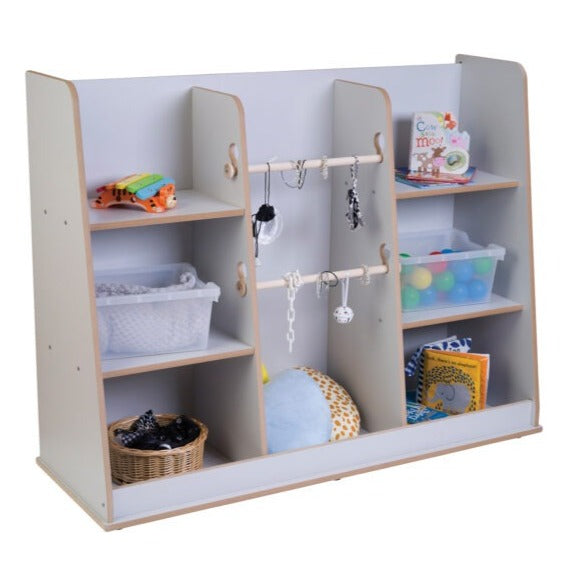 Free Standing Loose Parts Shelf Grey, Free Standing Loose Parts Shelf Grey,classroom storage,nursery storage cupboard,classroom storage, Free Standing Loose Parts Shelf Grey,The Free Standing Loose Parts Shelf Grey is a robust and versatile storage solution specifically crafted for educational settings like schools and Early Years Foundation Stage (EYFS) facilities. Here's a rundown of its key features and benefits: Features of the Free Standing Loose Parts Shelf Grey: Material: 15mm Cover,Free StandingThe 