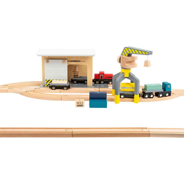 Freight Train Set, Freight Train Set,Bigjigs Freight Train Set,Bigjigs Wooden train set,bigjigs train set,bigjigs toys,Wooden train set,childrens wooden train set,toddlers train set, Freight Train Set,Freight Train Set Little rail enthusiasts will love playing with our extensive wooden Freight Train Set. This set includes a working turntable, two engines—one pulling fruit and vegetable wagons, and the other pulling a variety of industrial wagons. To complete the bustling landscape, the set also features hou