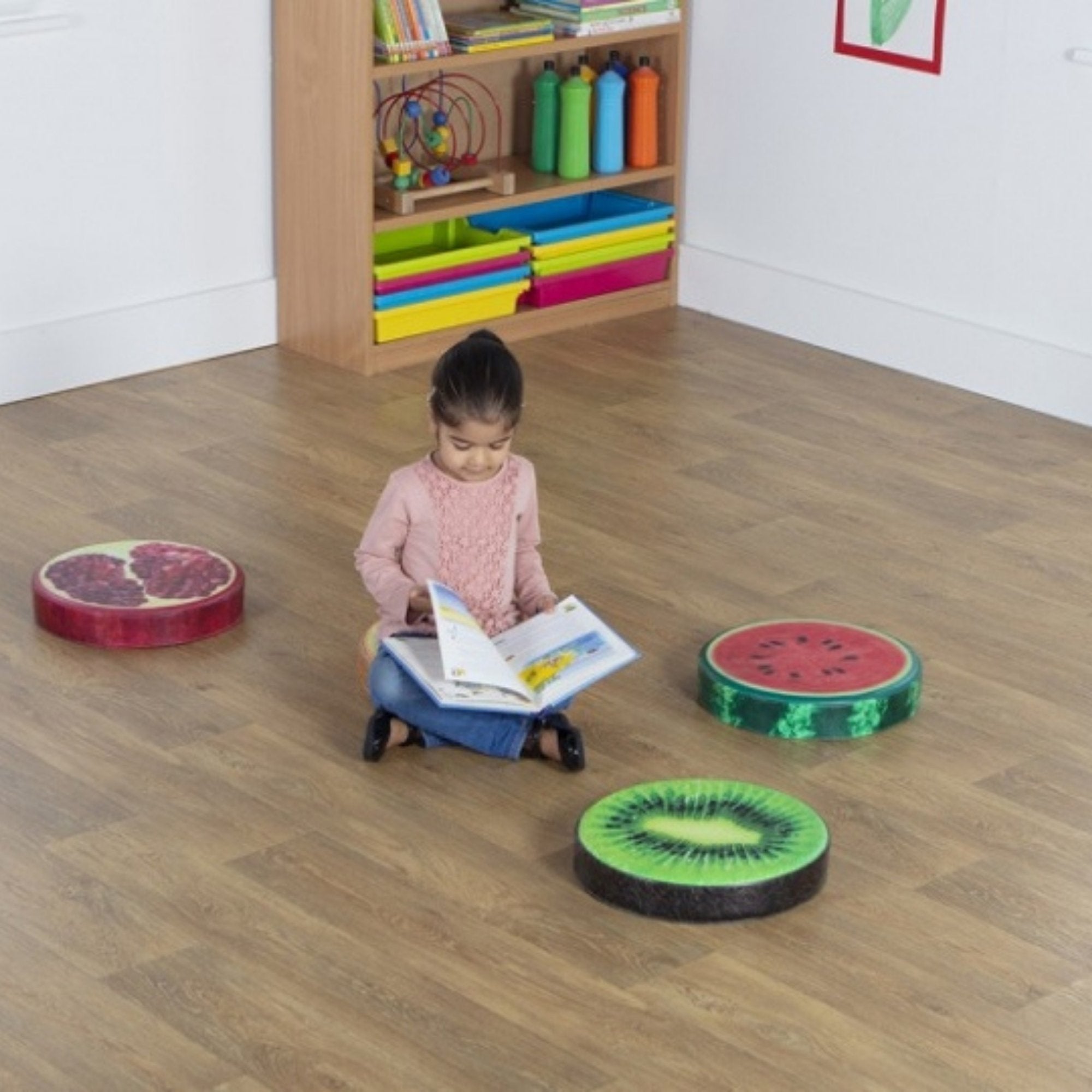 Fruit Cushions Pack of 4, 4 Pack Fruit Cushions,Nursery bean bags,Classroom bean bags,classroom reading cushions,classroom bean bag seats,reading corner cushions, Fruit Cushions Pack of 4,As health and well being become increasingly important classroom topics , our fun fruit cushions are the perfect new addition to the teaching environment. These high quality Fruit cushions are great for supporting fundamental areas of learning and development such as Understanding the World and Communication &As health and