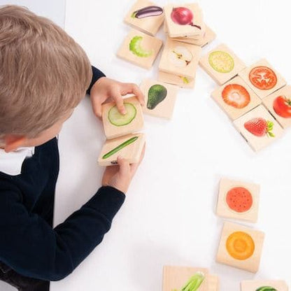 Fruit and Vegetable Match, Fruit and Vegetable Match,Match Game,Matching toys,wooden matching games,early years matching toys,classroom matching toys, Fruit and Vegetable Match,The Fruit and Vegetable Match games is a fun and versatile wooden game, our TickiT® Fruit & Vegetable Match is a set of fourteen pairs of smooth tactile basswood ply tiles with a clear colour print on one side of real photographic images of fruits and vegetables. The squareThe Fruit and Vegetable Match games is a fun and versatile wo