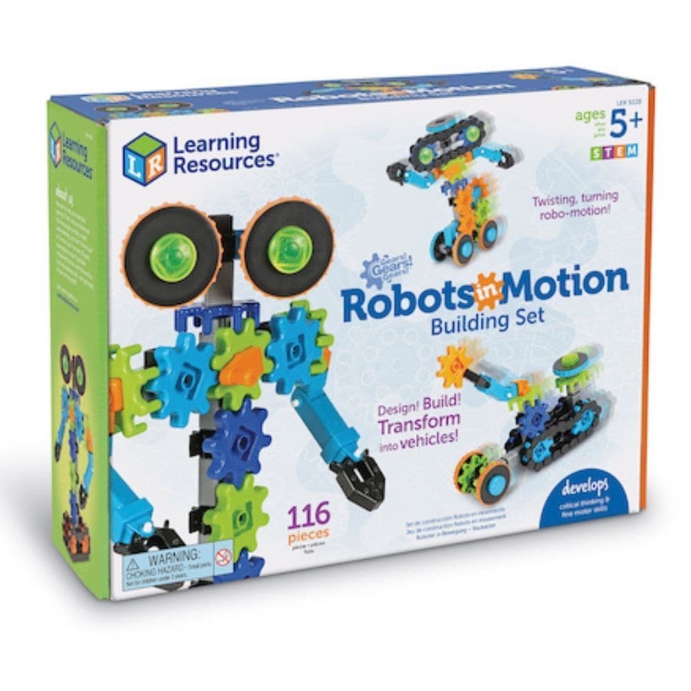 Gears Gears Gears Robots In Motion, Gears Gears Gears Robots In Motion,Gears! Gears! Gears! Robots in Motion Building Set.learning resources, Gears! Gears! Gears!® Robots in Motion – Build, Create & Engineer Moving Robots! Unleash creativity and inspire STEM learning with the Gears! Gears! Gears!® Robots in Motion set! The Gears Gears Gears Robots In Motion Set comes packed with 116 colourful, interlocking pieces, this dynamic construction kit lets children design, build, and bring their own robots to life 