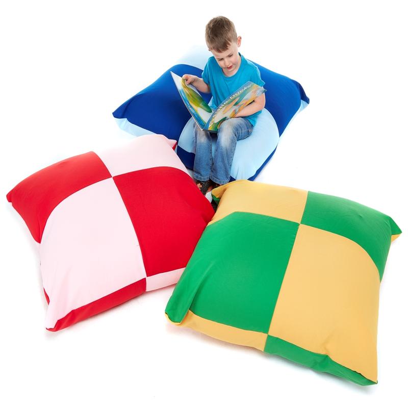 Giant Multi Coloured Cushion Pack of 3, Giant Multi Coloured Cushion Pack of 3.Large bean bags,giant bean bags,Children's floor cushions,classroom floor cushions, Giant Multi Coloured Cushion Pack of 3,The Giant Multi Coloured Cushion Pack of 3 is a must-have addition to any classroom or early years setting. These vibrant cushions are not only visually appealing, but they also encourage interaction and discussion among children.These cushions are perfect for creating reading corners or calming zones in your