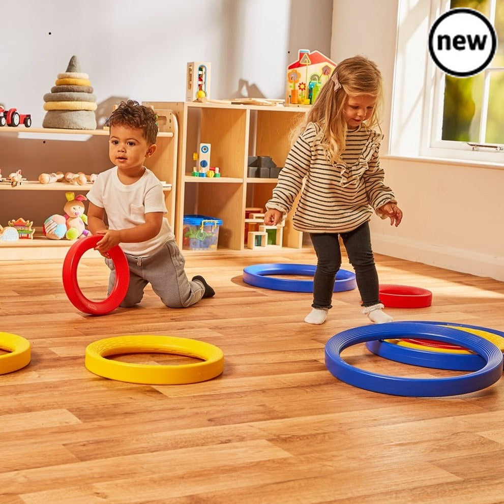 Giant Plastic Activity Rings Set, Giant Plastic Activity Rings Set,school numeracy resources,classroom numeracy resources, Giant Plastic Activity Rings Set,The Giant Plastic Activity Rings Set is a set of 9 high quality rings in 3 different sizes - 3 small (25cm diameter), 3 medium (35cm diameter) and 3 large (45cm diameter). The Giant Plastic Activity Rings Set come in different sizes which are colour coded for easy recognition. Use indoors or outdoors for a range ofThe Giant Plastic Activity Rings Set is 