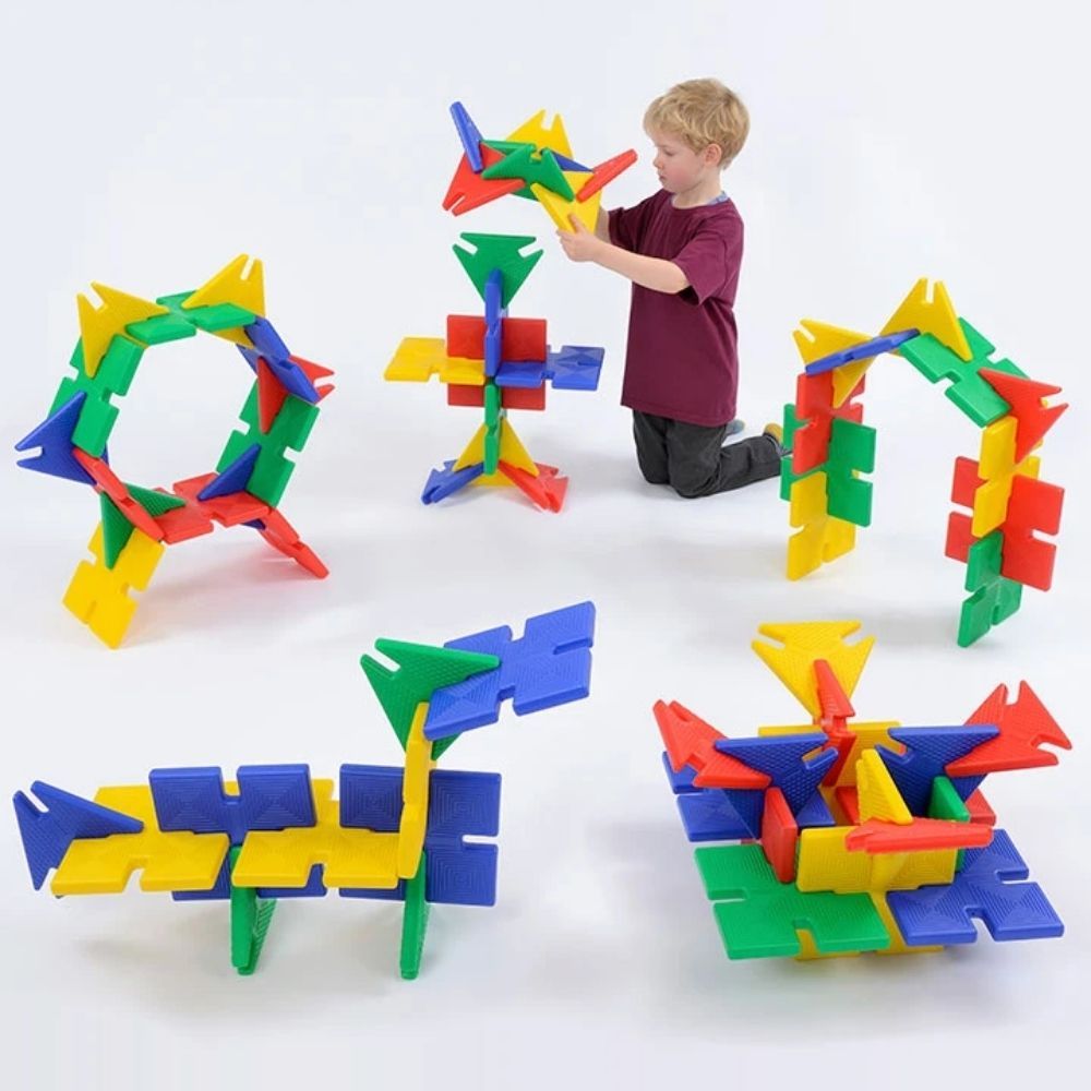 Giant PolyPlay 72 Pieces, Giant PolyPlay 72 Pieces,Polydron toys,Polydron discount code,,building blocks,sensory building blocks,sensory toys,fiddle toys,manual dexterity toys, Giant PolyPlay 72 Pieces,Unlock the world of shapes, angles, and endless possibilities with the Giant PolyPlay 72-Piece Set! Specifically designed to inspire creativity and spatial understanding, this set is a fantastic educational resource for nurseries and primary schools. With its durable design, it's perfect for both indoor and o