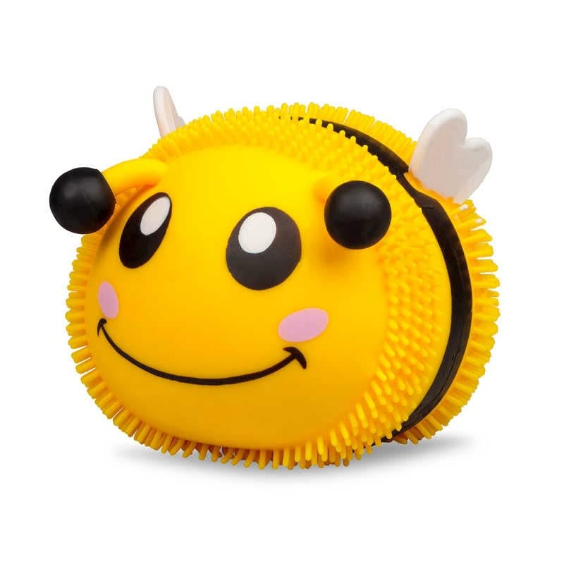 Giant Puffem Bee, Giant Puffem Bee-Sensory Toys, Giant Puffem Bee,Introducing our adorable Giant Puffems bumble bee toy! This round, puffy bee can be squished and stretched in countless ways, but it always returns to its original shape. Our Puffems feature exaggerated features that make them extra cute, and they're covered in mini stretchy tendrils that make them incredibly tactile. ,Giant PuffemIntroducing our adorable Giant Puffems bumble bee toy! This round, puffy bee can be squished and stretched in cou