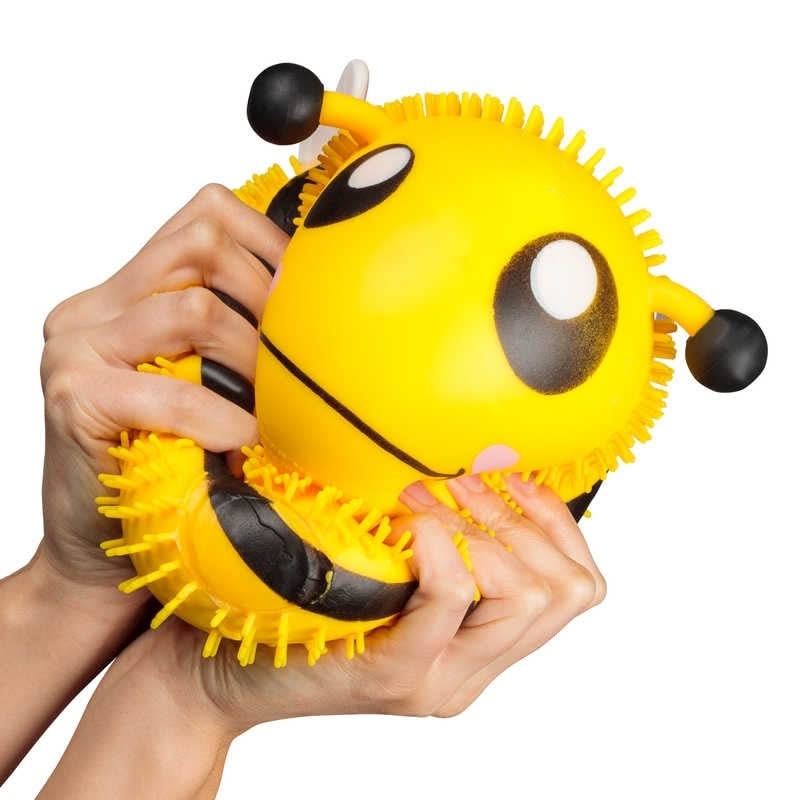 Giant Puffem Bee, Giant Puffem Bee-Sensory Toys, Giant Puffem Bee,Introducing our adorable Giant Puffems bumble bee toy! This round, puffy bee can be squished and stretched in countless ways, but it always returns to its original shape. Our Puffems feature exaggerated features that make them extra cute, and they're covered in mini stretchy tendrils that make them incredibly tactile. ,Giant PuffemIntroducing our adorable Giant Puffems bumble bee toy! This round, puffy bee can be squished and stretched in cou