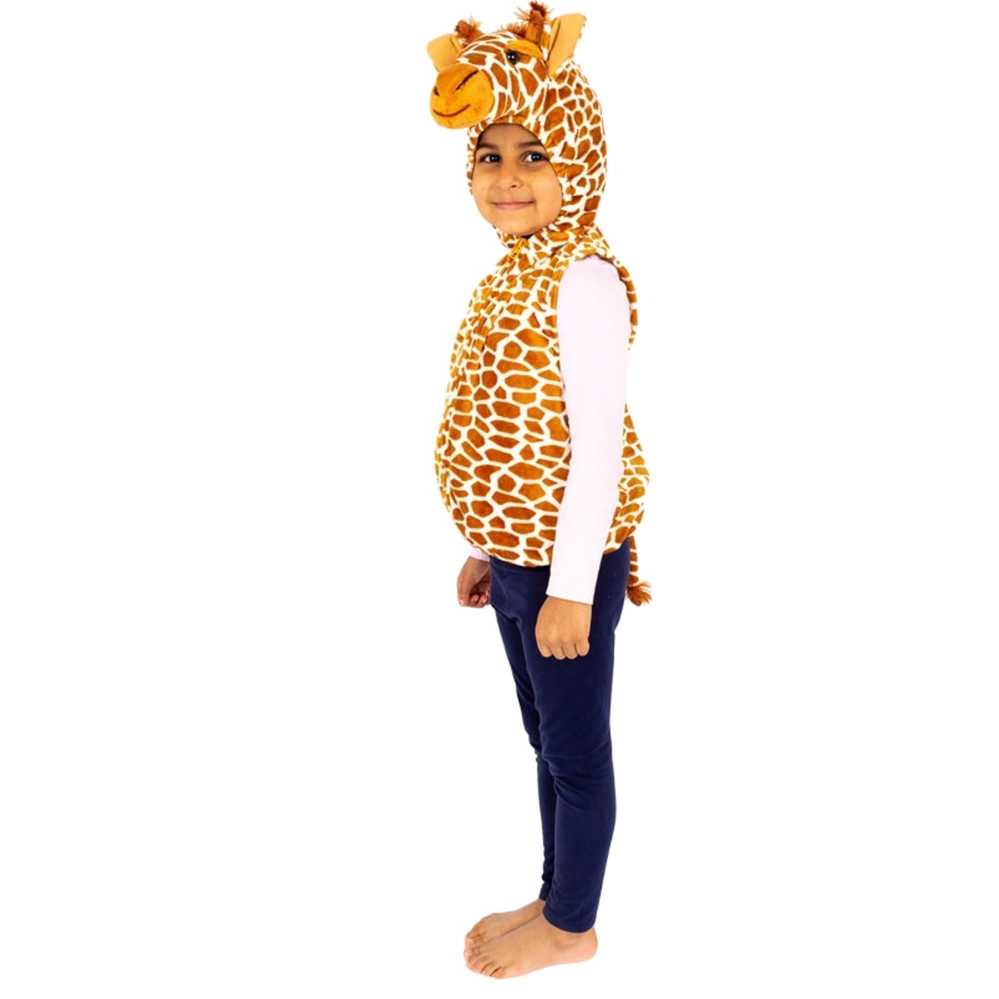 Giraffe Zip Top fancy dress, Giraffe Zip Top fancy dress,fancy dress,Childrens Dressing up costumes,dressing up toys,dressing up cloaks, Giraffe Zip Top fancy dress,Children will love this Giraffe costume with easy-wear Zip Top design and will have lots of fun enjoying the world of animal role play. This fantastic giraffe fancy zip top from Pretend to Bee is brilliantly detailed and super-soft. Made from a spot printed velour fabric the top is closed by a front zip and it has a ve,Giraffe Zip Top fancyChild