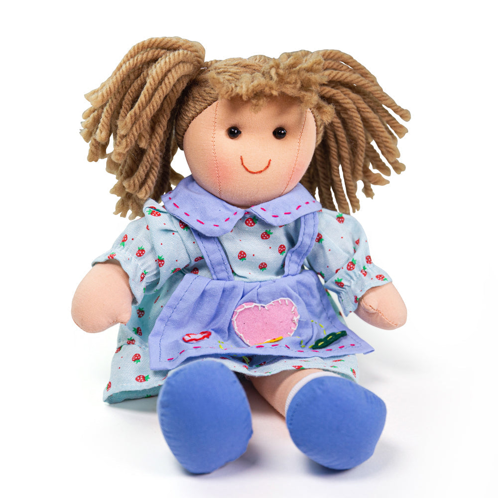 Grace Doll - Small, , Grace Doll - Small,Introducing Grace, a soft and cuddly rag doll that aims to be your child's new favorite companion. With her sweet blue dress adorned with a delightful strawberry pattern and her hair styled in cute bunches, she's all set to win your little one's heart. Key Features: Soft and Cuddly: Grace is made from soft materials th,Grace Doll - SmallIntroducing Grace, a soft and cuddly rag doll that aims to be your child's new favorite companion. With her sweet blue dress adorned