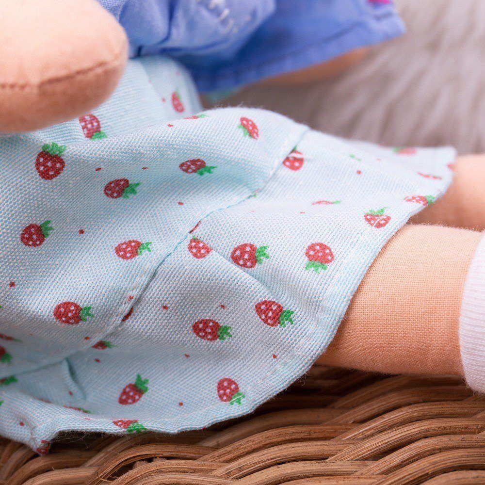 Grace Doll - Small, , Grace Doll - Small,Introducing Grace, a soft and cuddly rag doll that aims to be your child's new favorite companion. With her sweet blue dress adorned with a delightful strawberry pattern and her hair styled in cute bunches, she's all set to win your little one's heart. Key Features: Soft and Cuddly: Grace is made from soft materials th,Grace Doll - SmallIntroducing Grace, a soft and cuddly rag doll that aims to be your child's new favorite companion. With her sweet blue dress adorned