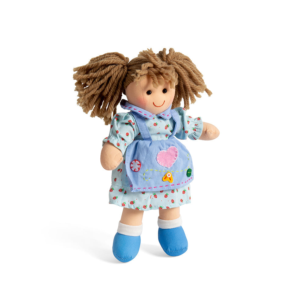 Grace Doll - Small, , Grace Doll - Small,Introducing Grace, a soft and cuddly rag doll that aims to be your child's new favorite companion. With her sweet blue dress adorned with a delightful strawberry pattern and her hair styled in cute bunches, she's all set to win your little one's heart. Key Features: Soft and Cuddly: Grace is made from soft materials th,Grace Doll - SmallIntroducing Grace, a soft and cuddly rag doll that aims to be your child's new favorite companion. With her sweet blue dress adorned