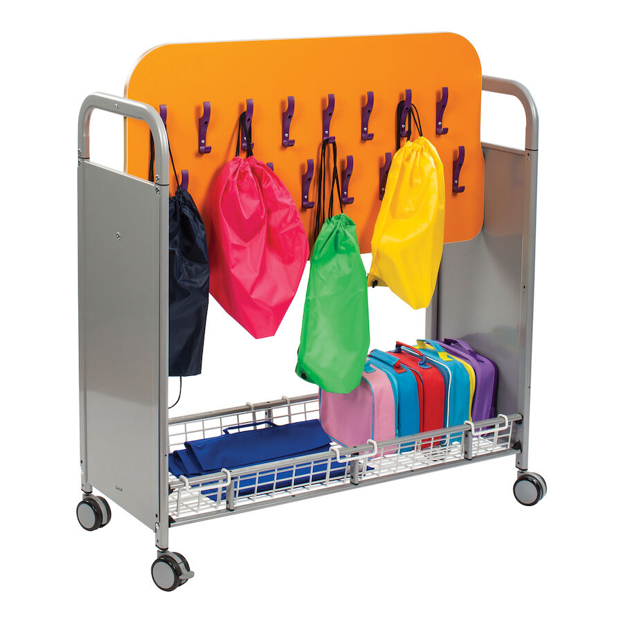 Gratnells Mobile Cloakroom Trolley, Gratnells Mobile Cloakroom Trolley,School cloakroom furniture, school cloakroom storage trolley,cloakroom storage equipment, Gratnells Mobile Cloakroom Trolley,Gratnells Mobile Cloakroom Trolley – Stylish and Practical Storage for Classrooms The Gratnells Mobile Cloakroom Trolley is the ultimate solution for keeping coats, bags, and shoes neatly organised in classrooms, cloakrooms, or play areas. Designed with style and durability in mind, this robust trolley features 32G