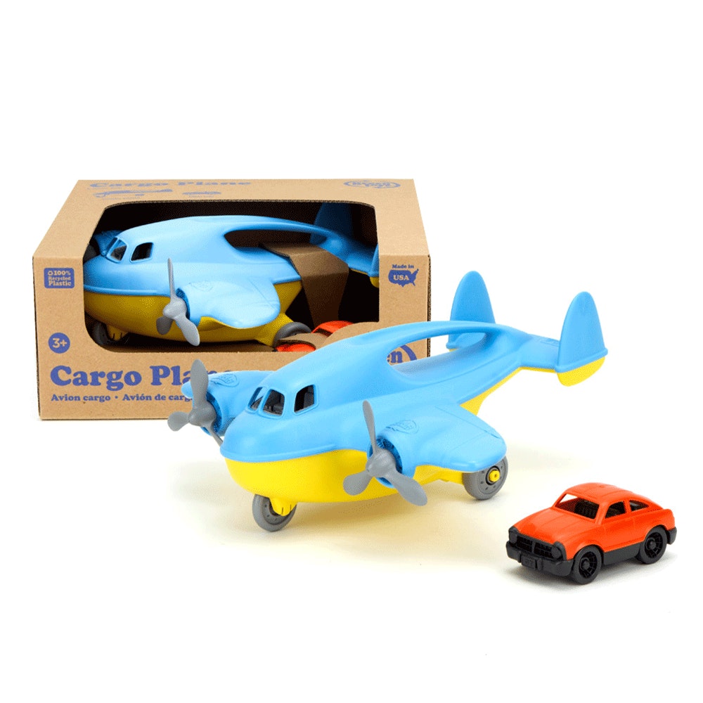 Green Toys Cargo Plane Blue, Green Toys Cargo Plane Blue, Green toys, Green toys plane, Green toys eco friendly, green toys, pretend play toys, Green Toys™ Cargo Plane – Soaring Fun with Sustainable Play Let little pilots' imaginations take flight with the Green Toys™ Cargo Plane! Designed for endless adventures on land and in the sky, this bright yellow and blue cargo aircraft is built to inspire interactive, eco-friendly play. Whether loading cargo, taxiing on the runway, or soaring through the air, this 