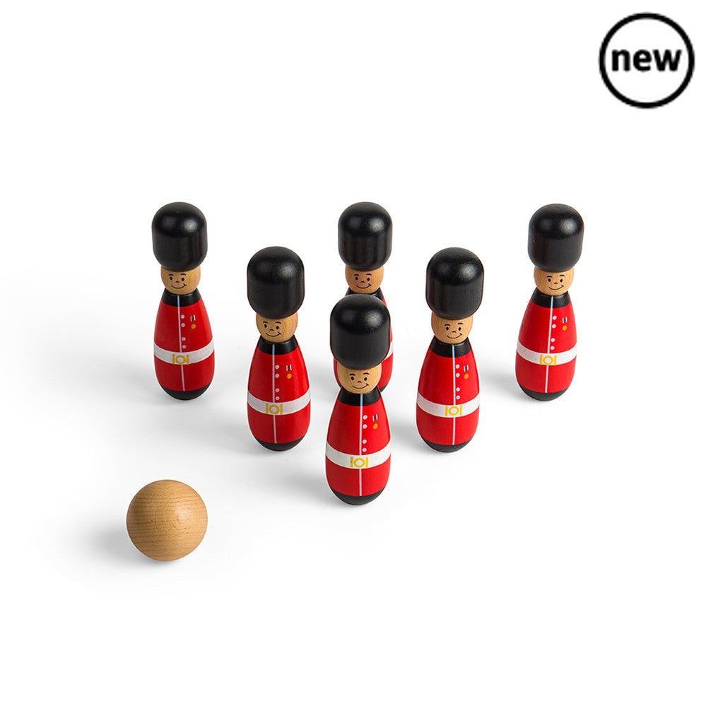 Guardsman Skittles, Guardsman Skittles,Bigjigs Guardsman Skittles,Wooden Toys,Bigigs Guardsman Skittles, Guardsman Skittles,Get ready to aim and roll with the Guardsman Skittles, a classic game of skill and precision! This set features six beautifully crafted wooden guardsman skittles and one brightly coloured wooden ball, providing hours of traditional entertainment for family and friends. GuardsmanGet ready to aim and roll with the Guardsman Skittles, a classic game of skill and precision! This set featur