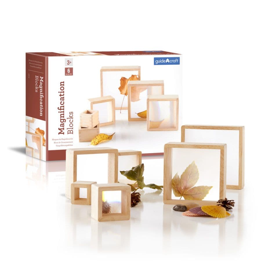 Guidecraft Magnification Blocks, Guidecraft Magnification Blocks,Guidecraft Blocks,sensory toys,Morleys,HANDSONLEARNING,taskmasteronline.co.uk, Guidecraft Magnification Blocks,The Guidecraft Magnification Blocks come with Six stacking squares which feature hardwood frames, and smooth, rounded corners and edges, with inset magnified acrylic windows. The Guidecraft Magnification Blocks are Ideal for exploring natural, tactile, and otherThe Guidecraft Magnification Blocks come with Six stacking squares which f