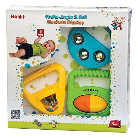 Halilit Musical Shapes Gift Set, Halilit Musical Shapes Gift Set,Buy Halilit Shake, Jingle,Roll Musical Set from our Musical Toys range, Halilit Musical Shapes Gift Set,The Halilit Musical Shapes Gift Set is the perfect introduction to the world of music for little ones. This delightful set includes three richly coloured shaped musical instruments that are sure to delight children of all ages.First up is the Ring My Bell, a vibrant bell-shaped instrument that produces a sweet,The Halilit Musical Shapes Gift