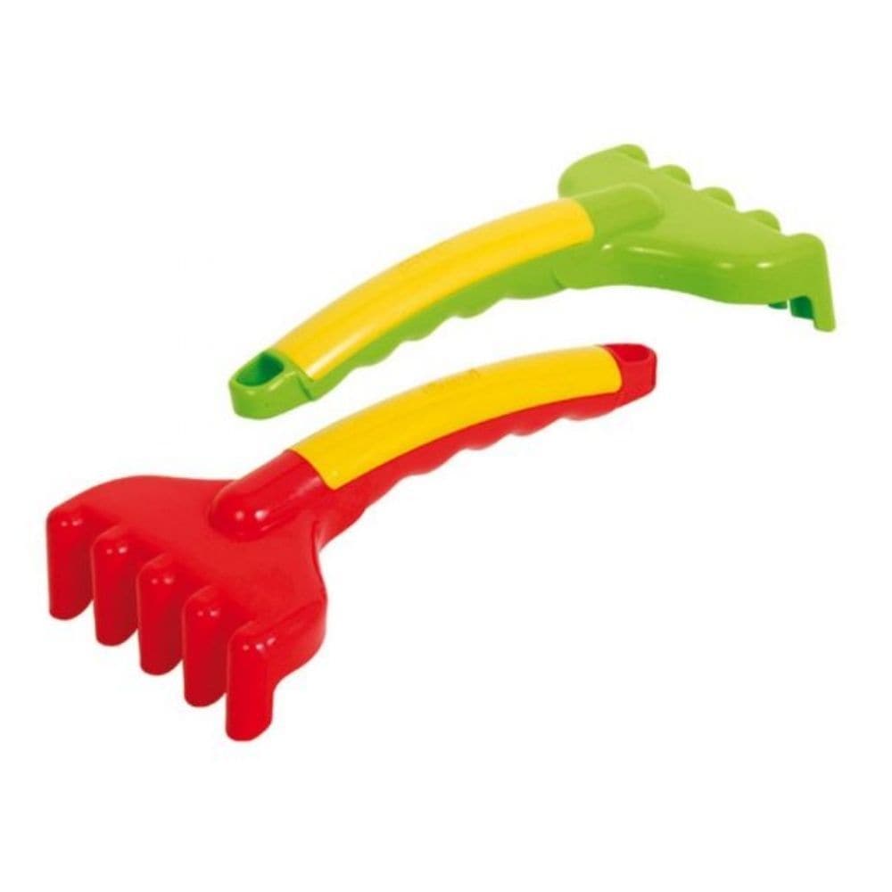 Hand Rake Pack of 2, Hand Rake Pack of 2,Sand rake,sand play toys,sand toys,Sand and water play toys,sand and water play resources,sand and water play, Introducing the Hand Rake Pack of 2, the perfect tool for your little one's sand and garden playtime! These hand rakes are designed with broad bases and ergonomic handles to make digging and raking a breeze.Made from hard-wearing and durable plastic, these hand rakes are built to withstand hours of play. The bright colours add a fun and vibrant touch to your