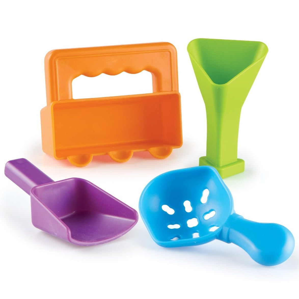 Helping Hands Sensory Scoops, Helping Hands Sensory Scoops,Learning Resources,,Fine motor skills resources,early years resources, educational resources, Helping Hands Sensory Scoops,Little ones pour, sift, funnel, and scoop their way to fine motor skills with this set of colourful Helping Hands Sensory Scoops. Sized just right for little hands, the 4 fun fine motor tools in this set each come with a unique way to scoop: children can rotate and sift; funnel and stamp; twist and pour; or practise a ,Helping H