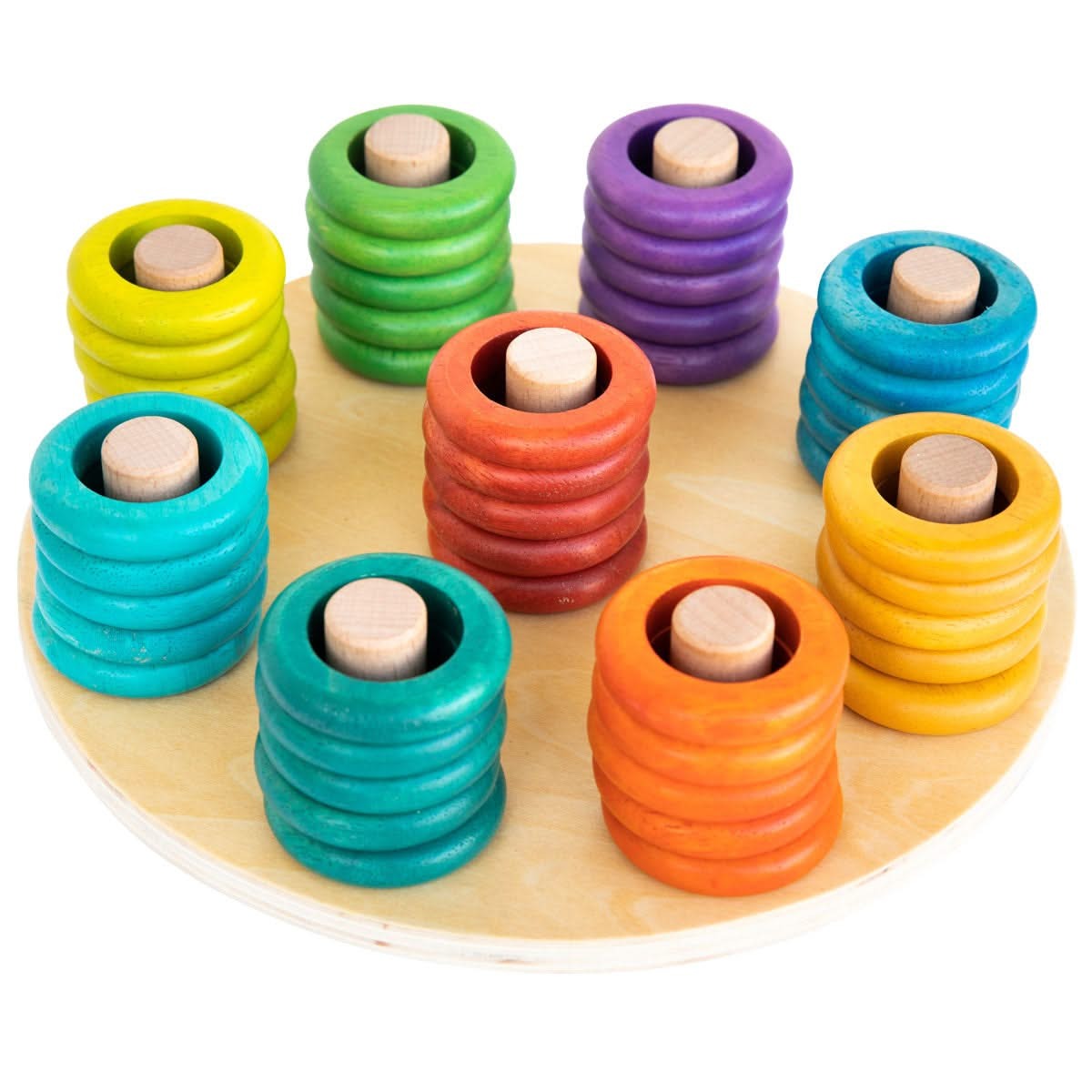 Hooping Rings, Hooping Rings,,Freckled Frog Toys,wooden puzzle,wooden toy puzzles, Hooping Rings,Introducing our Hooping Rings 9-piece wooden ring set, designed to inspire creativity and learning in young children! The Hooping Rings set is made from sustainably sourced beech wood, rubber wood, and plywood, this set is both durable and eco-friendly.Featuring 5 rings in each bright and engaging colour, children can ,Hooping RingsIntroducing our Hooping Rings 9-piece wooden ring set, designed to inspire creati