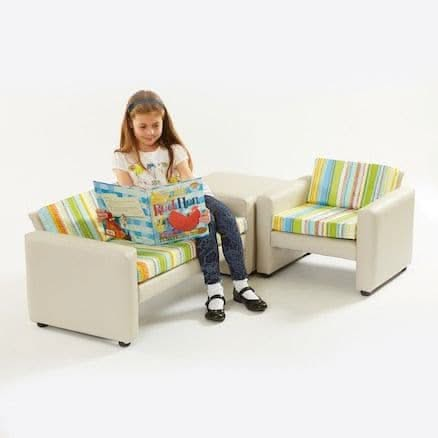 Horizon Sofa Sets, Horizon Sofa Sets,Classroom sofa set, EYFS sofa set,Reception class sofa seating.school sofa seating, Horizon Sofa Sets,This child sized Horizon Sofa Sets,include a sofa,an armchair and stool set which is perfect for any reading corner or classroom. The Horizon Sofa Set is upholstered with a stone colour vinyl frame, complemented with seat cushions. It can be used to create an ideal reading environment encouraging children to learn. Set,HorizonThis child sized Horizon Sofa Sets,include a 