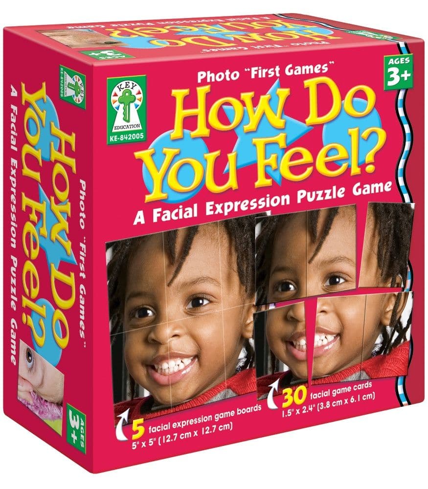 How do you feel board game, How do you feel board game,Special needs feelings resources,autism feelings resources,special needs emotions resources, How do you feel board game,Learn to identify emotions by completing a facial expression puzzle using this delightful How do you feel board game. Five game boards and 30 cards are laminated for durability and cleanliness. Photo "First Games” from Key Education are perfect for early learning at home and at school. The "How Do You Feel" board gameLearn to identify 