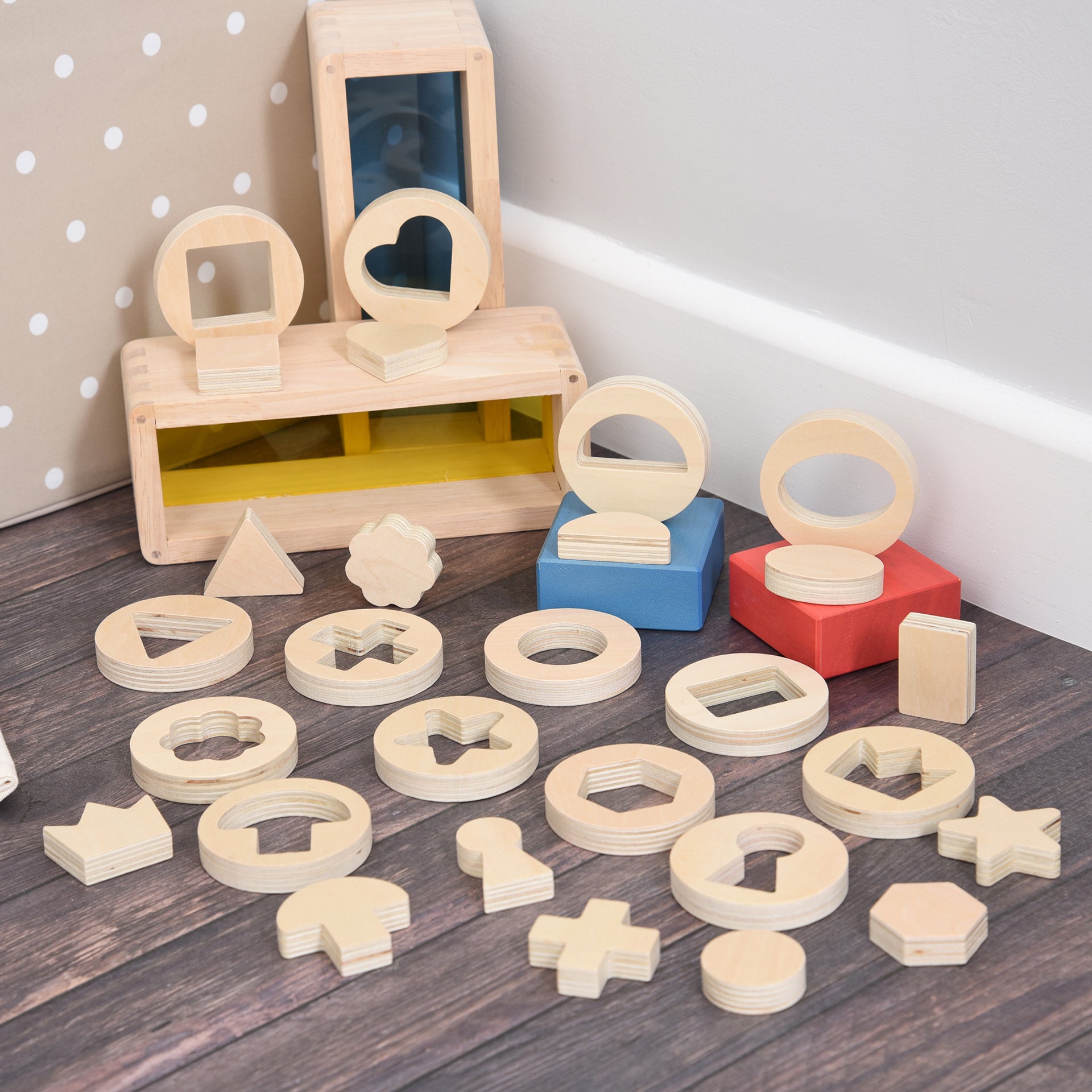 Inside Outside Wooden Shapes, Inside Outside Wooden Shapes,TickIT Inside Outside Wooden Shapes,Shape sorting toys,Puzzle solving toys, Inside Outside Wooden Shapes,The TickiT® Inside Outside Wooden Shapes set offers endless opportunities for your child to develop essential skills through hands-on exploration of shapes and patterns. This thoughtfully designed set includes 14 beautifully crafted wooden discs, each containing a uniqueThe TickiT® Inside Outside Wooden Shapes set offers endless opportunities for