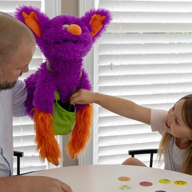 Interactive Edgar The Emotions Puppet, Interactive Edgar The Emotions Puppet,Interactive Edgar,Interactive Edgar Puppet,Interactive Edgar, Interactive Edgar The Emotions Puppet,Meet Interactive Edgar The Emotions Puppet! With his bright colours, super-soft fur and silly face, he's been created to help children to share their emotions. Research indicates that it's easier for children to open up to a puppet than to a teacher or adult (even though that's who is operating the puppet). Edgar comes,InteractiveMee