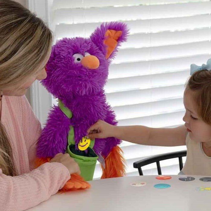 Interactive Edgar The Emotions Puppet, Interactive Edgar The Emotions Puppet,Interactive Edgar,Interactive Edgar Puppet,Interactive Edgar, Interactive Edgar The Emotions Puppet,Meet Interactive Edgar The Emotions Puppet! With his bright colours, super-soft fur and silly face, he's been created to help children to share their emotions. Research indicates that it's easier for children to open up to a puppet than to a teacher or adult (even though that's who is operating the puppet). Edgar comes,InteractiveMee