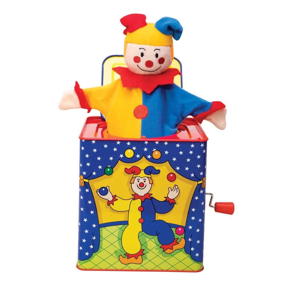 Jack in the box, Jack in the box,jack in the box toy,Schylling’s Jester Jack in the Box,cheap jack in the box toy,traditional jack in the box toy, Jack in the box,Jester themed Jack in a Box - A charming toy for all ages and just the perfect traditional tin toy. The Jester themed Jack in a box is a classic toy every family benefits in having. Turn the handle to create lilting music and when the tune finishes, a pleasantly smiling Jester pops out. What then? Babies laugh with del,Jack in theJester themed Jac