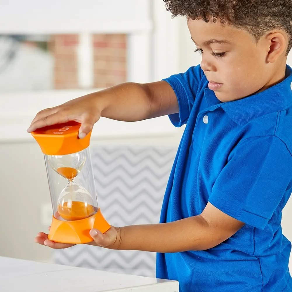 Jumbo Sand Timer (5-Minute), Jumbo Sand Timer (5-Minute),Jumbo sand timer,classroom timers, Jumbo Sand Timer (5-Minute),The Jumbo Sand Timer (5-Minute) serves as an excellent educational tool for both classroom and home environments, offering children a vivid, visual way to understand the concept of a five-minute interval. With its large design and orange sand, it can captivate young learners while teaching them valuable lessons aboutThe Jumbo Sand Timer (5-Minute) serves as an excellent educational tool fo