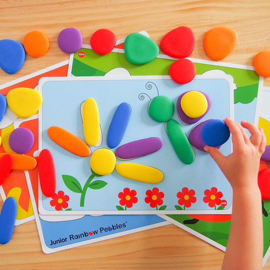 Junior Rainbow Pebbles Activity Set - Pk44, Junior Rainbow Pebbles Activity Set - Pk44,Junior Rainbow Pebbles, sensory pebbles,counting pebbles,yellowdoor,yellow door discount code, Junior Rainbow Pebbles Activity Set - Pk44,The Junior Rainbow Pebbles® Activity Set is an attractive and appealing resource! In six vibrant colours, the Junior Rainbow Pebbles are a great tool for children to learn about basic counting and sorting, number concept, measurement, balance, creation and promote fine motor skills and 