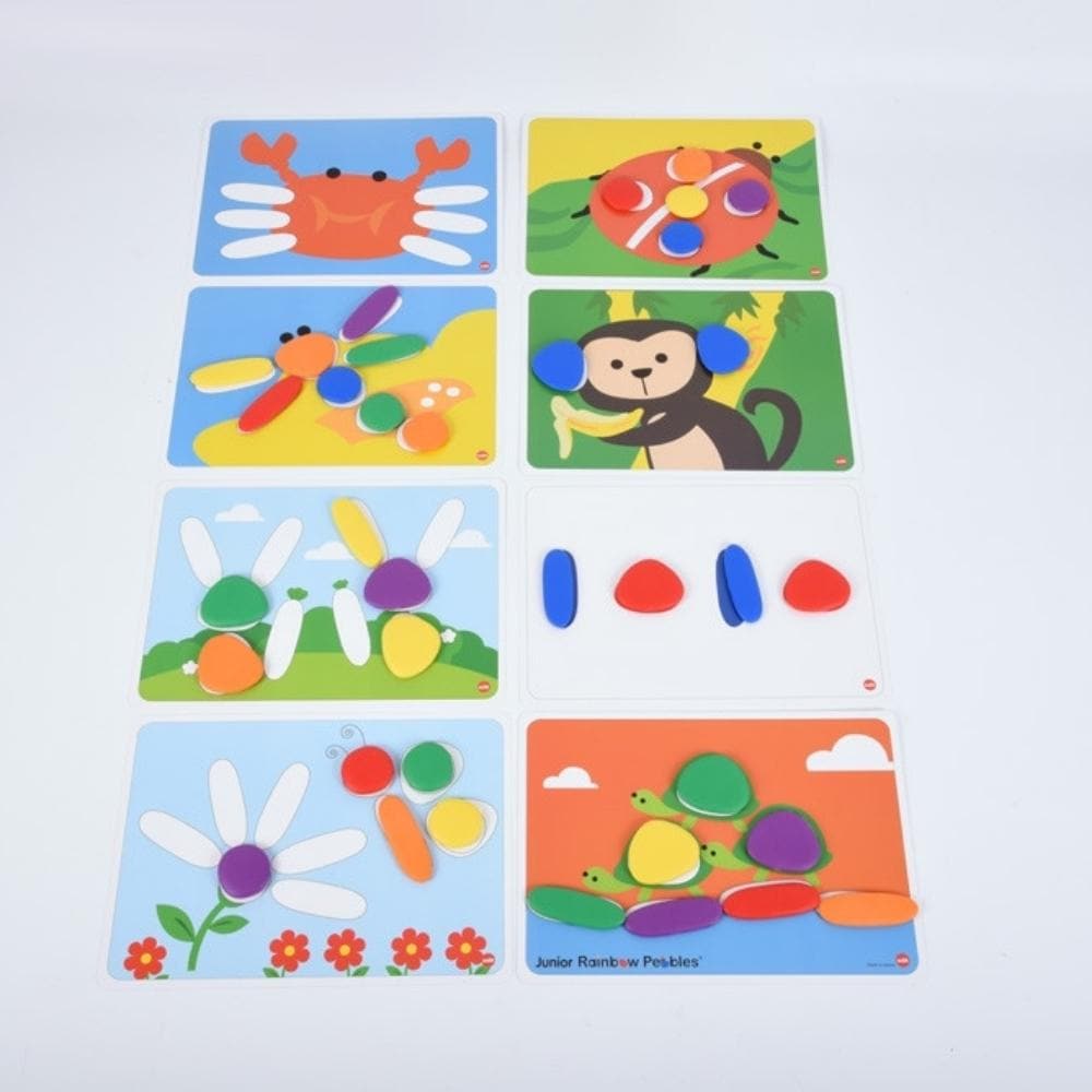 Junior Rainbow Pebbles Activity Set - Pk44, Junior Rainbow Pebbles Activity Set - Pk44,Junior Rainbow Pebbles, sensory pebbles,counting pebbles,yellowdoor,yellow door discount code, Junior Rainbow Pebbles Activity Set - Pk44,The Junior Rainbow Pebbles® Activity Set is an attractive and appealing resource! In six vibrant colours, the Junior Rainbow Pebbles are a great tool for children to learn about basic counting and sorting, number concept, measurement, balance, creation and promote fine motor skills and 