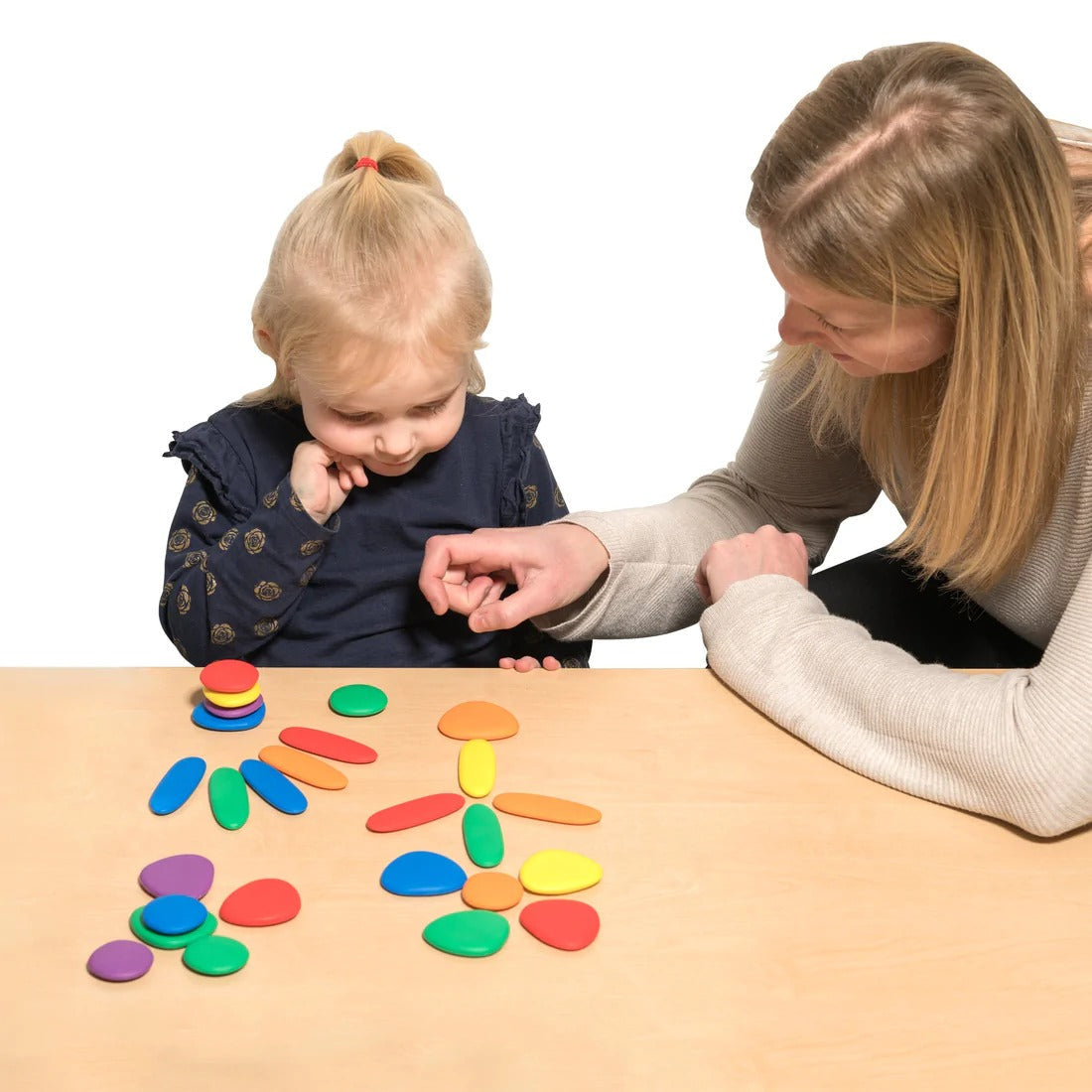 Junior Rainbow Pebbles Activity Set - Pk44, Junior Rainbow Pebbles Activity Set - Pk44,Junior Rainbow Pebbles, sensory pebbles,counting pebbles,yellowdoor,yellow door discount code, Junior Rainbow Pebbles Activity Set - Pk44,The Junior Rainbow Pebbles® Activity Set is an attractive and appealing resource! In six vibrant colours, the Junior Rainbow Pebbles are a great tool for children to learn about basic counting and sorting, number concept, measurement, balance, creation and promote fine motor skills and 