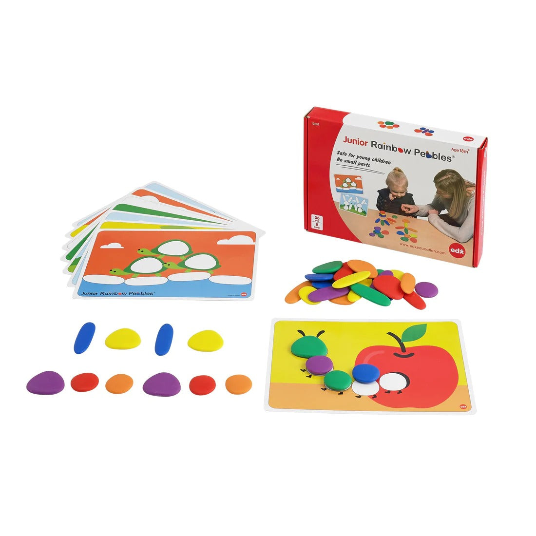 Junior Rainbow Pebbles Activity Set - Pk44, Junior Rainbow Pebbles Activity Set - Pk44,Junior Rainbow Pebbles, sensory pebbles,counting pebbles,yellowdoor,yellow door discount code, Junior Rainbow Pebbles Activity Set - Pk44,The Junior Rainbow Pebbles® Activity Set is an attractive and appealing resource! In six vibrant colours, the Junior Rainbow Pebbles are a great tool for children to learn about basic counting and sorting, number concept, measurement, balance, creation and promote fine motor skills and 