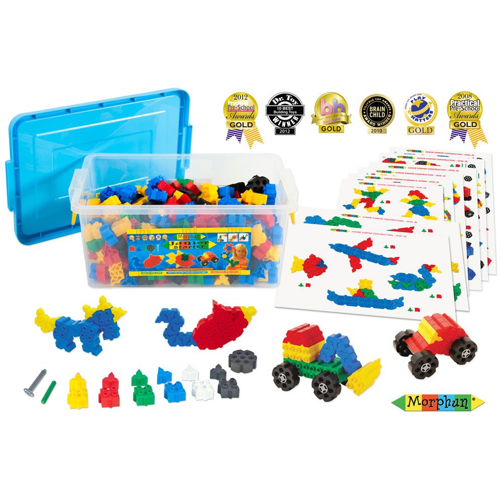 Junior Starter 600 Set, Construction toys,Junior Starter 600 Set, childrens construction toys , childrens construction set,early years construction toys, Junior Starter 600 Set,Morphun is an award-winning construction system that has great creative and fun value, and outstanding educational uses. Our Junior Starter range of building bricks provides a vehicle for learning in a range of subjects. Each set includes 15 pieces including side-joining squares and triangles in 6 colours, long connect,JuniorMorphun 