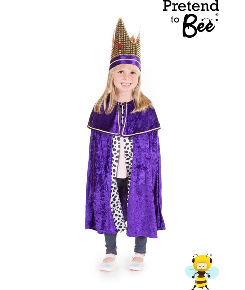 King Casper Costume, King Casper Costume,King fancy dress costume,Royalty fancy dress costume,Children's kings fancy dress costume,Kings cloak and crown fancy dress, King Casper Costume,Introducing our Best Selling Children's King Costume! Whether your little one needs it for a history project, make-believe play, a nativity scene, or simply to feel like the ruler of their own castle, this costume is the perfect choice. Made with high-quality velour, the set includes a majestic cloak and a regal crown,,KingI