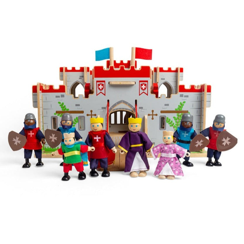 King George's Castle Toy Bundle, King George's Castle Toy Bundle,Bigjigs Toys Wooden toys,Bigjigs toys wooden castles, King George's Castle Toy Bundle,Who’s the King or Queen of the Castle? Watch the Knights battle it out to claim the Castle and help the Royal Family escape into the forest with our exclusive Castle Toy Bundle. Kids can enjoy lots of Medieval madness with the included King George’s Castle, Royal Family Dolls and Medieval Knights. Made fromWho’s the King or Queen of the Castle? Watch the Knig