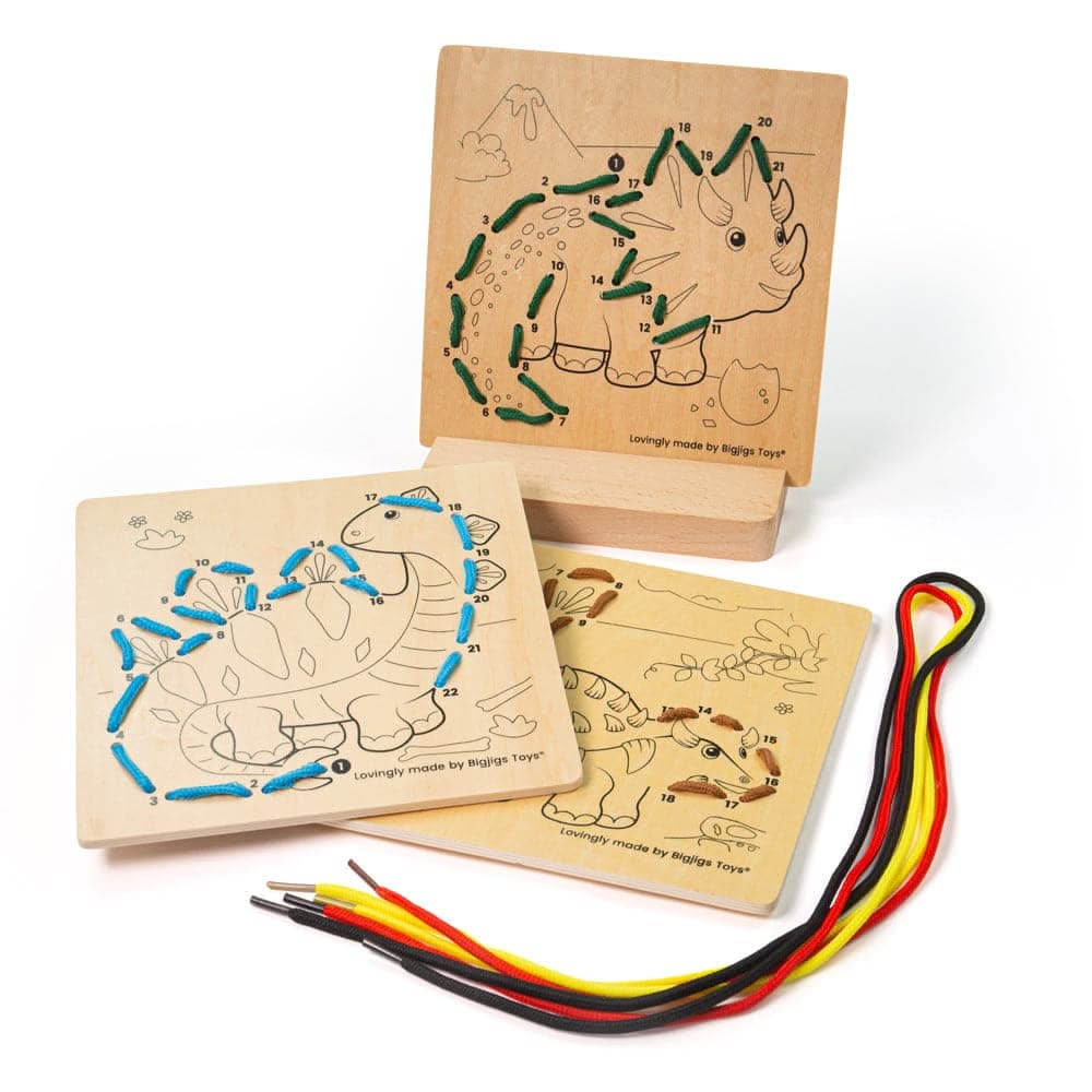 Lacing by Numbers - Dinosaur, Lacing by Numbers - Dinosaur Dinosaur Lacing Numbers | Lacing Games For Toddlers | Bigjigs Toys, Lacing by Numbers - Dinosaur,Lacing by Numbers - Dinosaur Make learning fun with the Lacing by Numbers - Dinosaur set, designed to enhance counting and fine motor skills in young children. This engaging and interactive toy is perfect for toddlers, helping them develop essential skills while having a great time. Key Features: Interactive Learning:Lacing by Numbers - Dinosaur Make lea